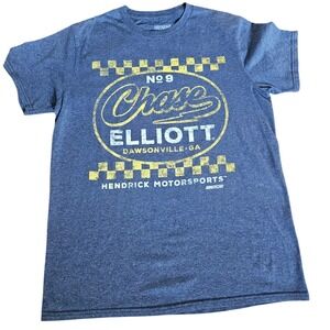 Hendrick Motorsports Chase Elliott No 9 NASCAR Shirt Blue Mens Medium Distressed